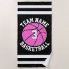 pink basketball team name player number custom beach towel rfa2c6615ee5444e092df677d28ce5b05 eapwm 1000 - Basketball Gifts
