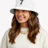 Jersey Number 7 Black With Line Stroke Bucket Hat Official Basketball Gifts Merch