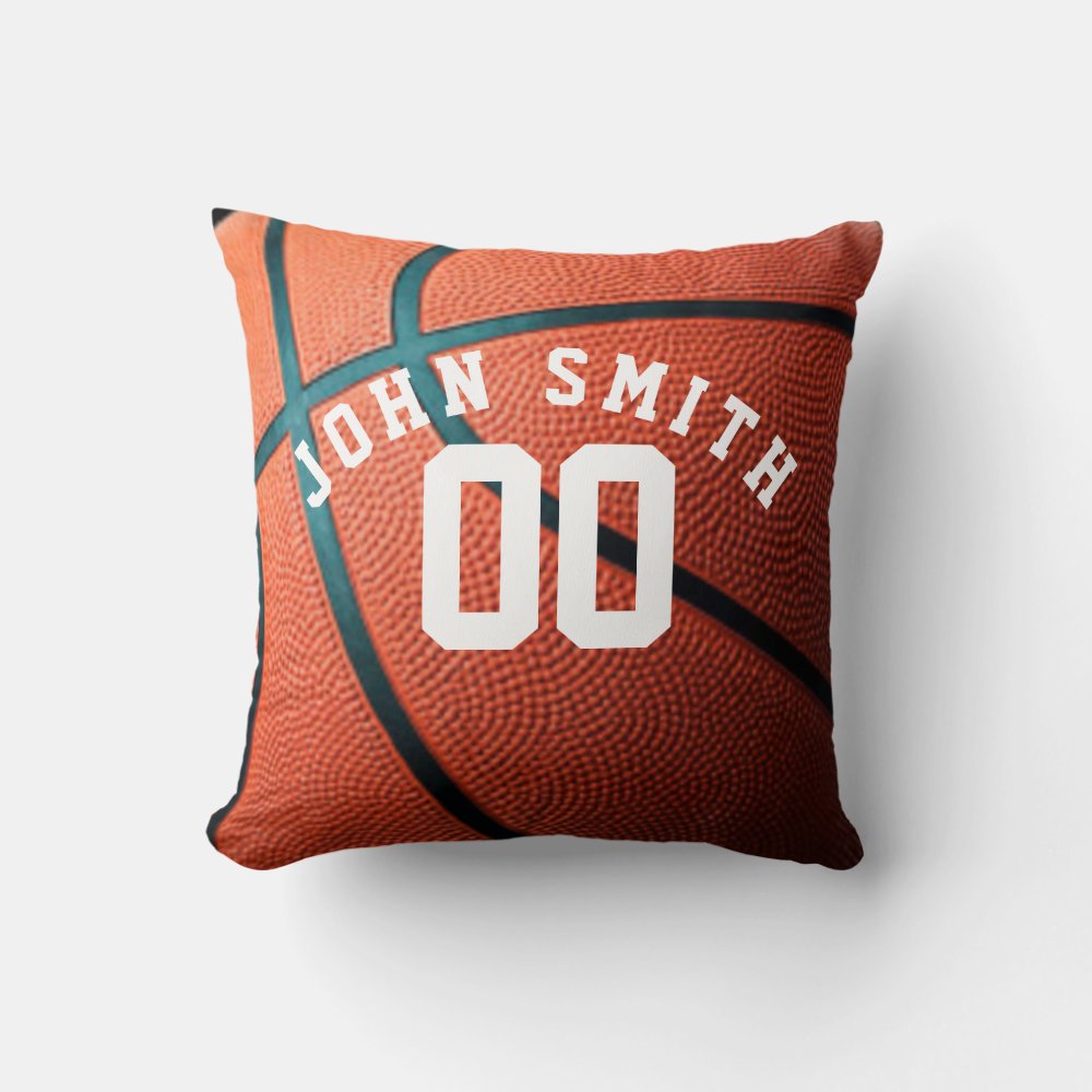 basketball player customise retro vintage throw pillow r505dae7c7c6d44cfabb43ab860f290b7 4gum2 8byvr 1000 - Basketball Gifts