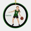 brunette girl basketball player in green and black ceramic ornament ra8fddbe19c14405e8e81cb25ce010538 x7s2y 8byvr 1000 - Basketball Gifts
