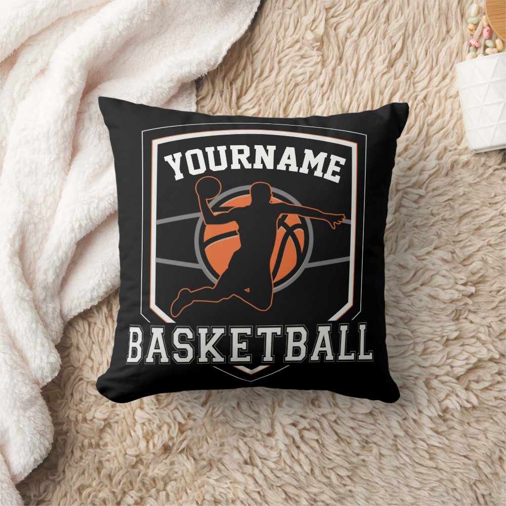 personalized basketball player name slam dunk team throw pillow r1906823da9154f578b82efdd70235ae4 4gu9b 8byvr 1000 - Basketball Gifts