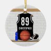 personalized black and white basketball jersey ceramic ornament r1db958ea4a8f4cbaafa02411fedaa848 x7s2y 8byvr 1000 - Basketball Gifts