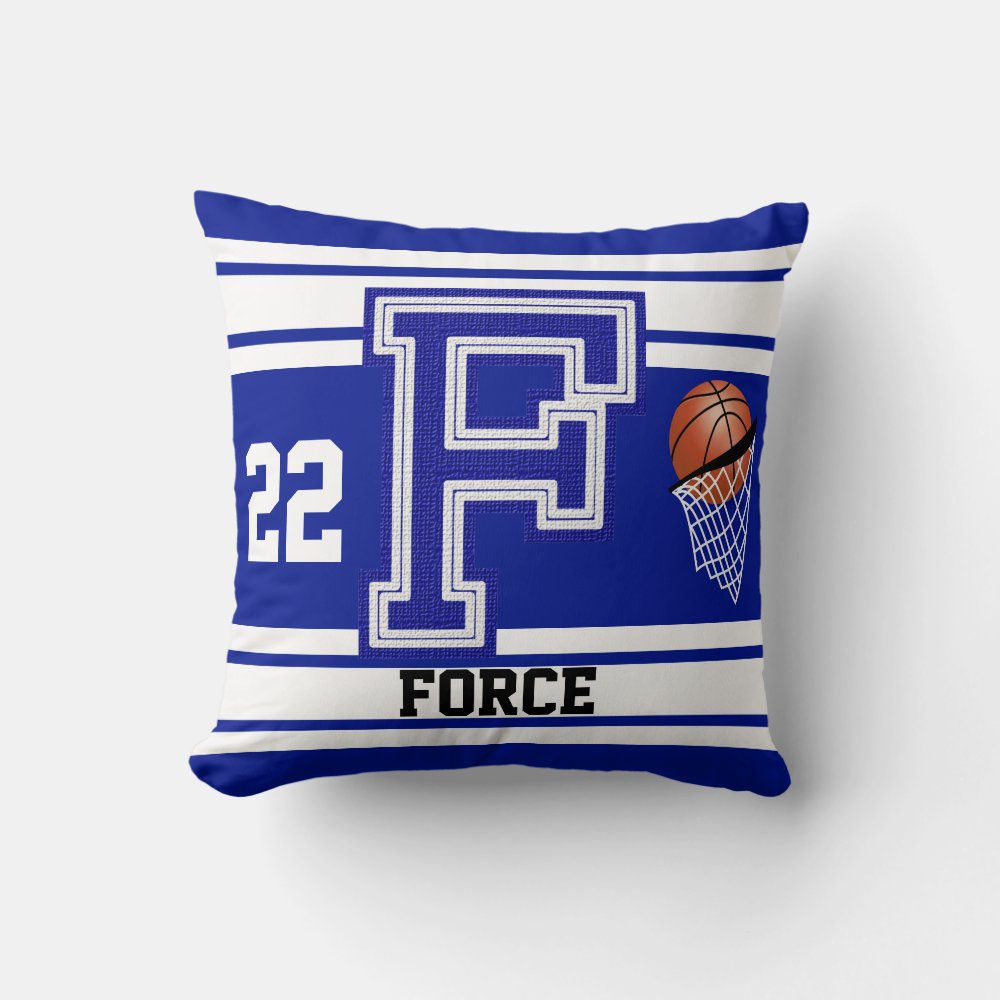 sport letter basketball dark blue throw pillow r728a5d105090476bb757e36562e450df 4gu57 8byvr 1000 - Basketball Gifts