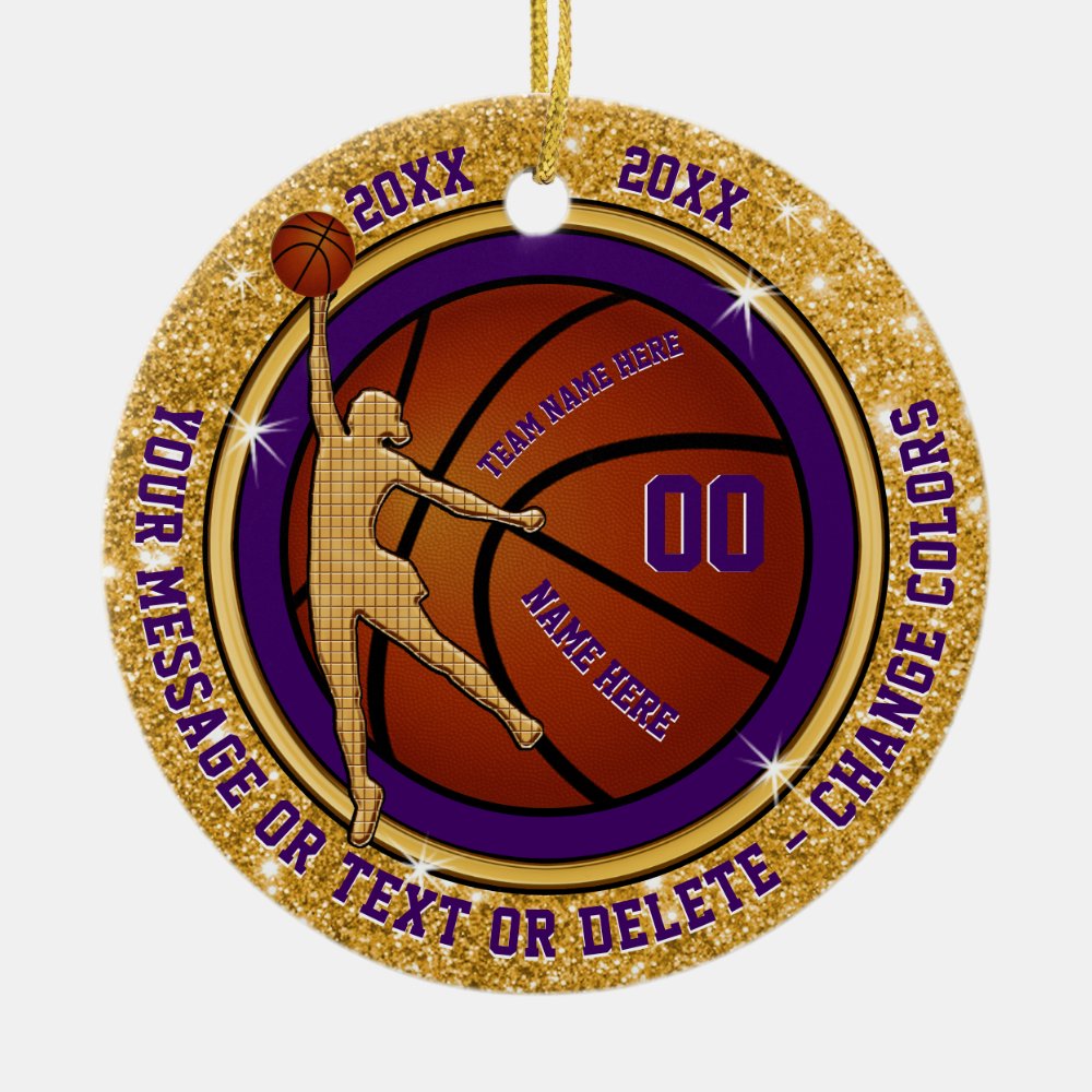 custom christmas gifts for girls basketball team ceramic ornament - Basketball Gifts