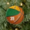 green gold girly basketball team spirit custom ceramic ornament rde140572f3ca47b7b64f5de2f733face 05wi1 8byvr 1000 - Basketball Gifts