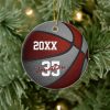 maroon gray team colors keepsake basketball ceramic ornament rb607b81a71df425ea4e7053cbd8e1d5d 05wi1 8byvr 1000 - Basketball Gifts