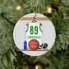 personalized white green basketball jersey ceramic ornament r25002b5b14c54e1885f039ad17ba16cf 05wi1 8byvr 1000 - Basketball Gifts
