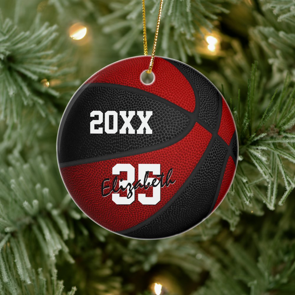 red black girls boys basketball team keepsake ceramic ornament rcfdaec01ca6a44f982c621ee4b087cfa 05wi1 8byvr 1000 - Basketball Gifts